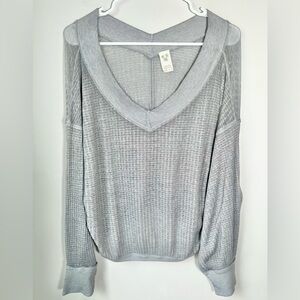 We The Free People Womens Relaxed Oversized Sweater Soft Gray Size XS Top Blouse